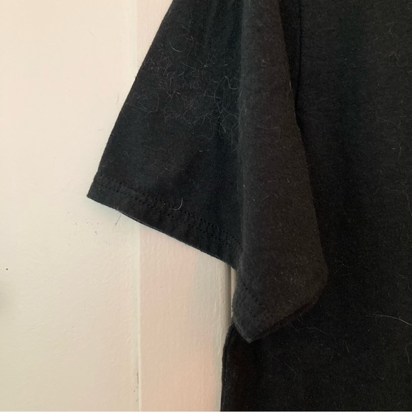 Vintage black tri-blend short-sleeve tee with quality embroidered fire graphic - Picture 5 of 7